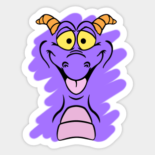 Happy little purple dragon of imagination Cosplay face paint Sticker